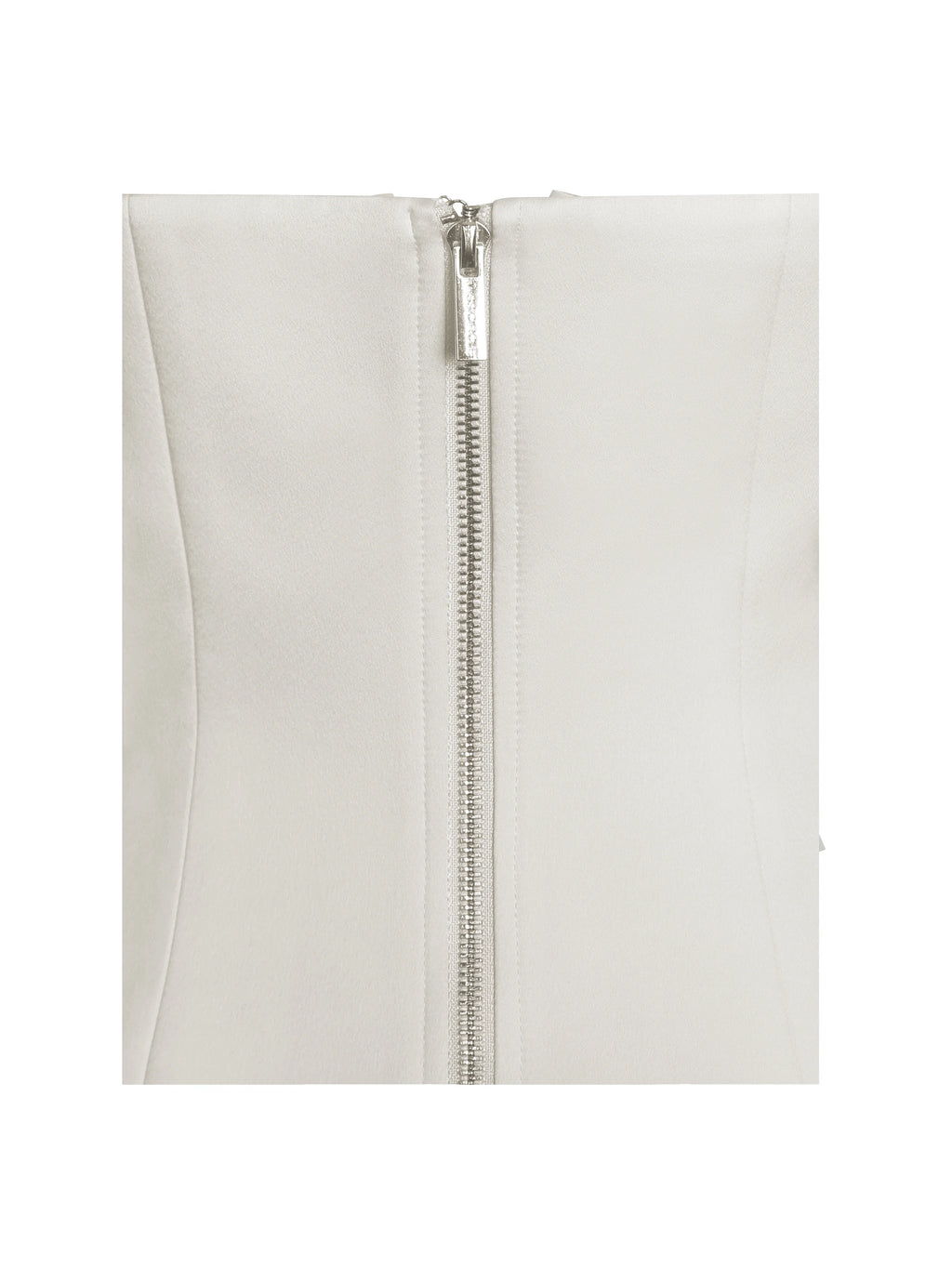 Yani Ivory Asymmetrical Lapel Sleeveless Peplum Top
