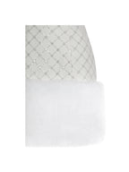 Taylor Ivory Fur Trimmed Beaded Bouclé Mini Dress