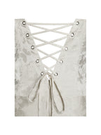 Raegan Pearl White Jacquard Ruched Maxi Dress