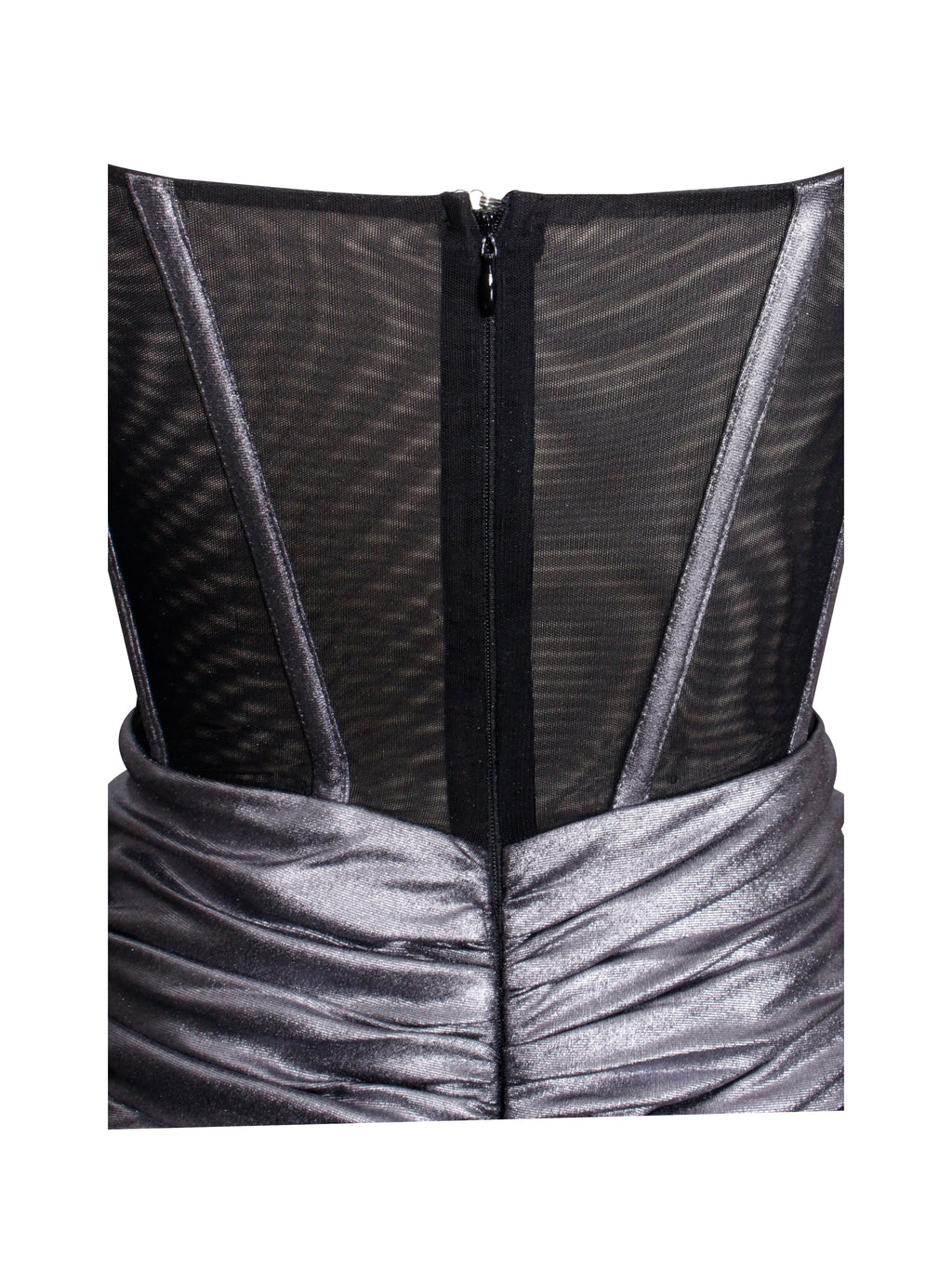 Odessa Silver Metallic Corset Maxi Dress Archive Sale