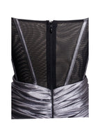 Odessa Silver Metallic Corset Maxi Dress Archive Sale
