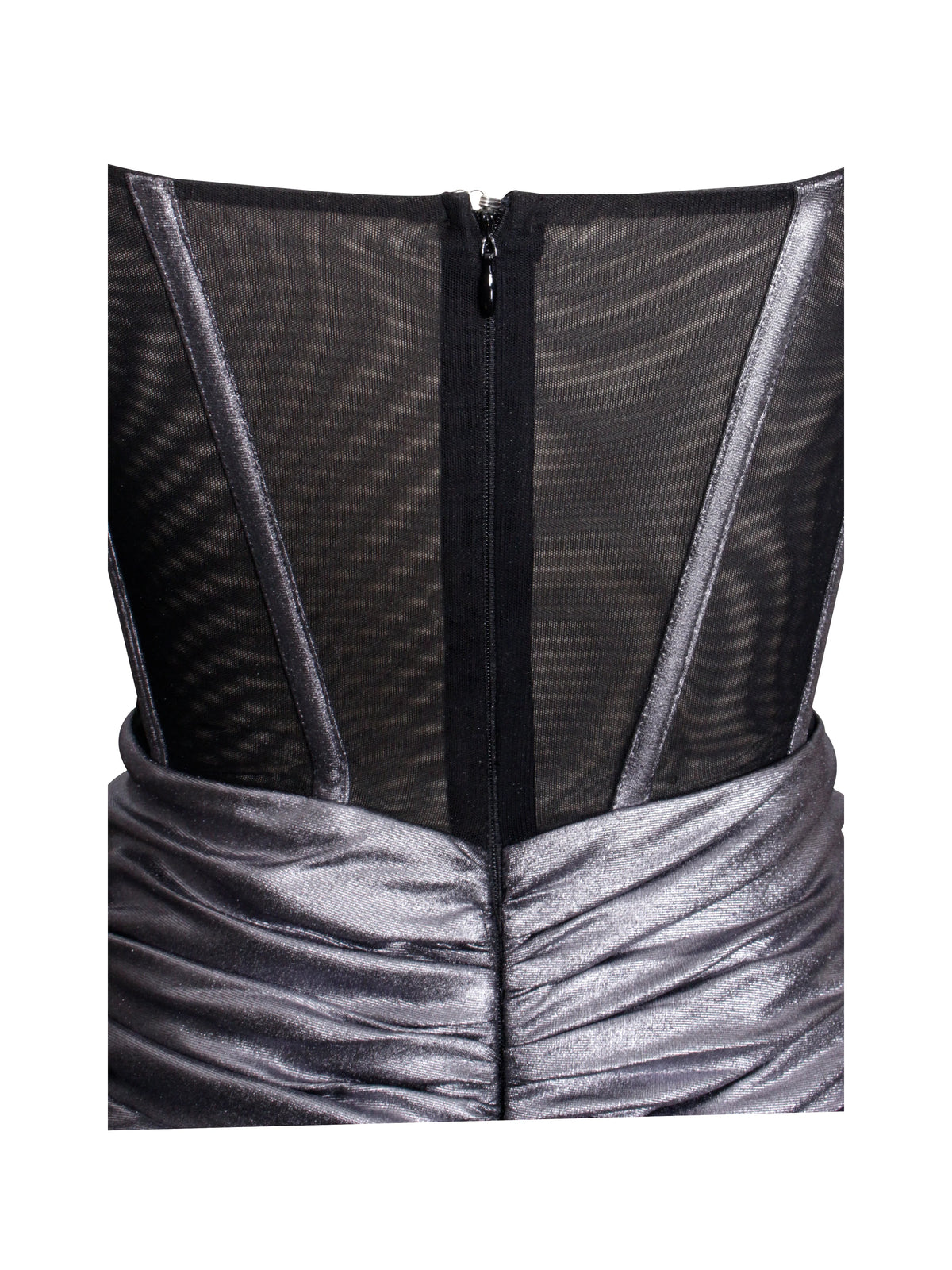 Odessa Silver Metallic Corset Maxi Dress Archive Sale