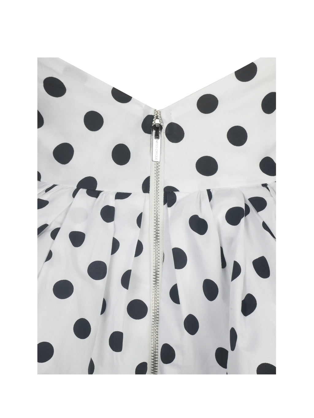 Ilene Polka Dot Cotton Poplin Bubble Hem Halter Top