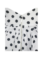 Ilene Polka Dot Cotton Poplin Bubble Hem Halter Top